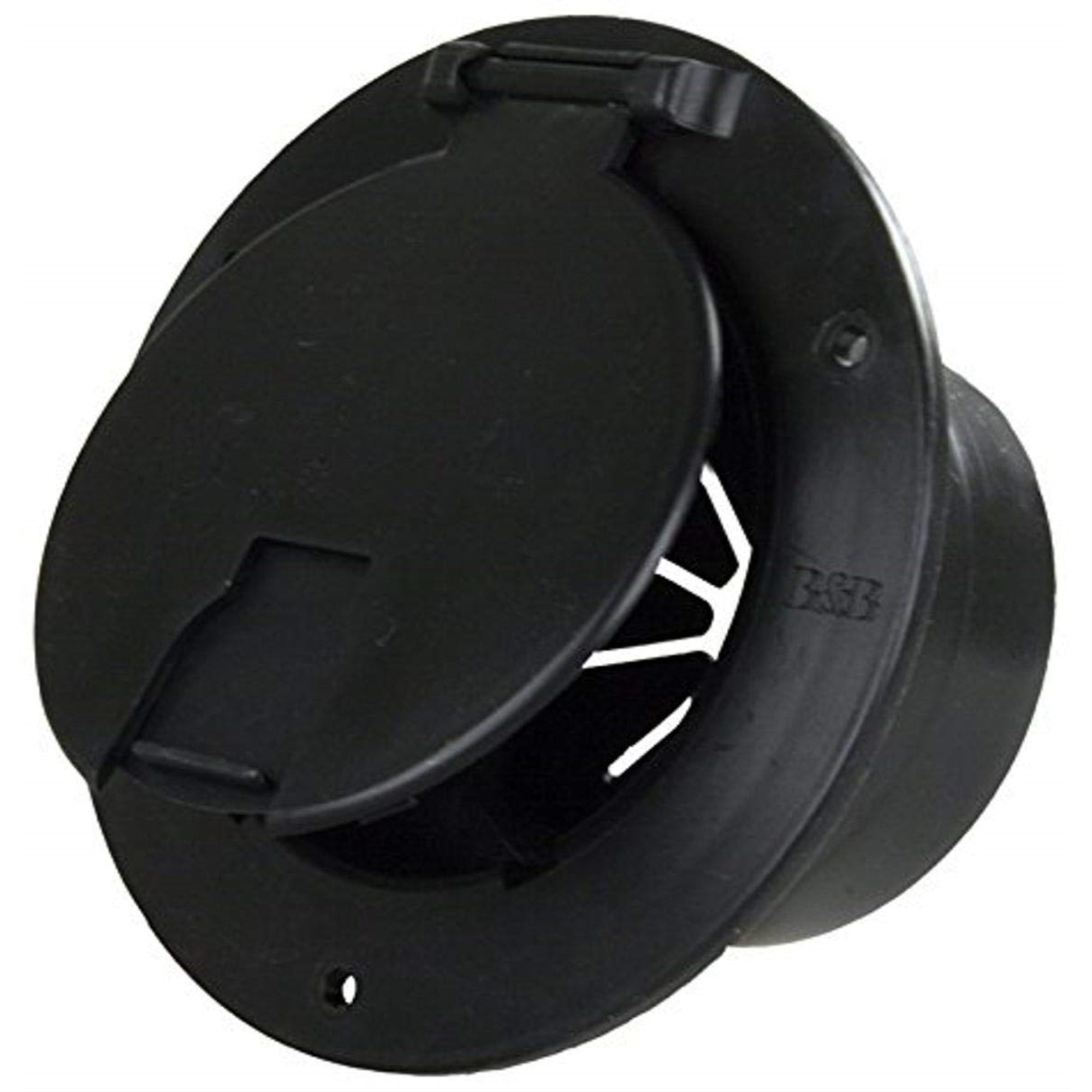 Jr Products 541-3-A Black Deluxe Round Electric Cable Hatch With Back