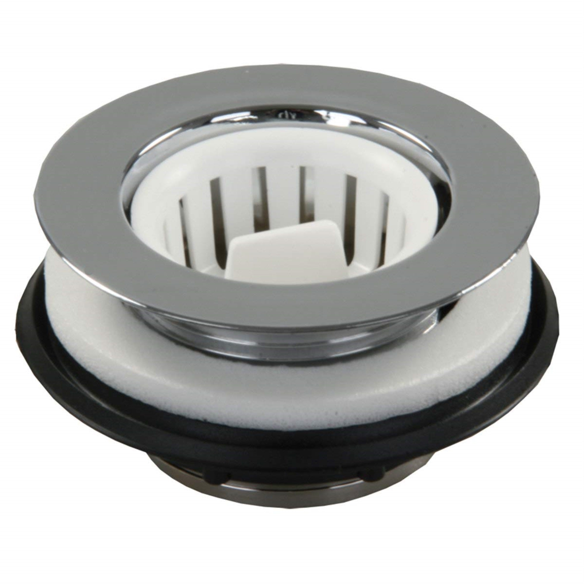 Jr Products 95035 Strainer With Threaded Basket - Chrome