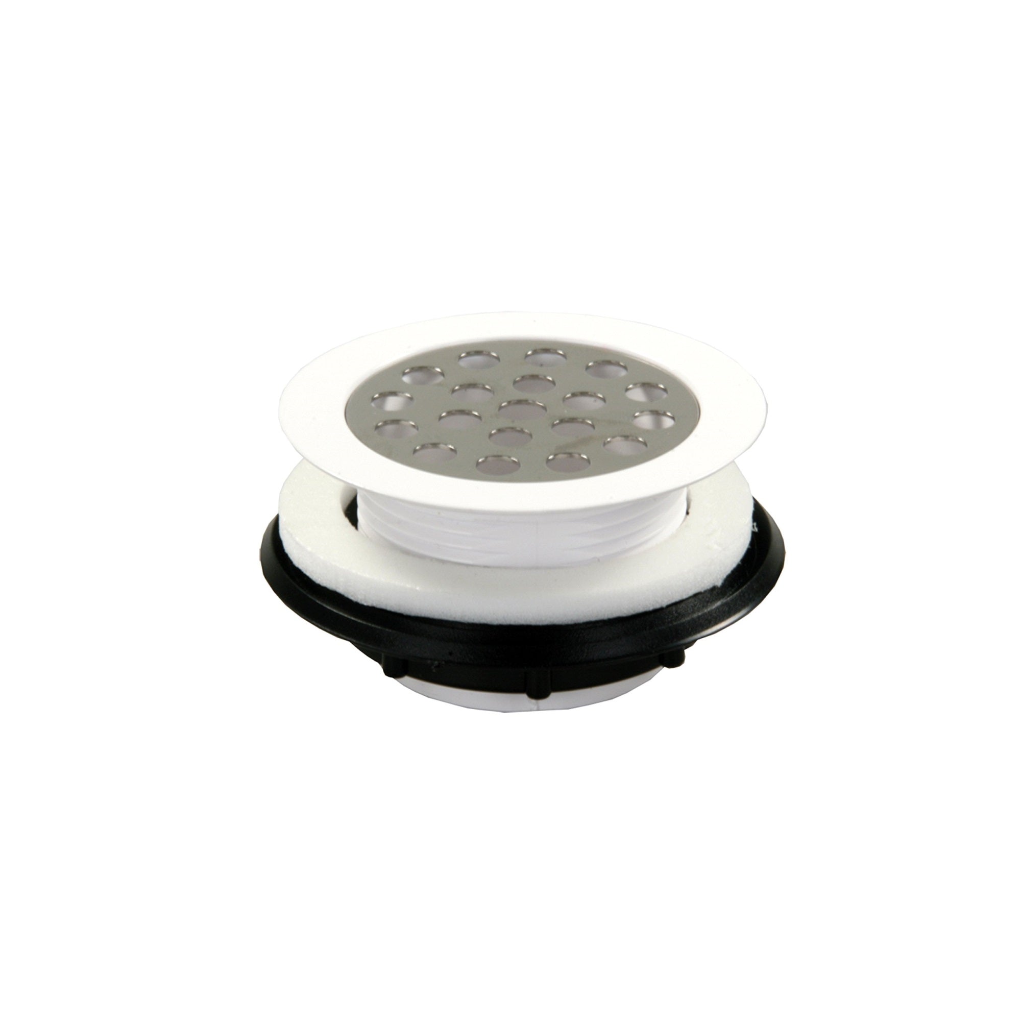 Jr Products 95155 Shower Strainer With Grid - White