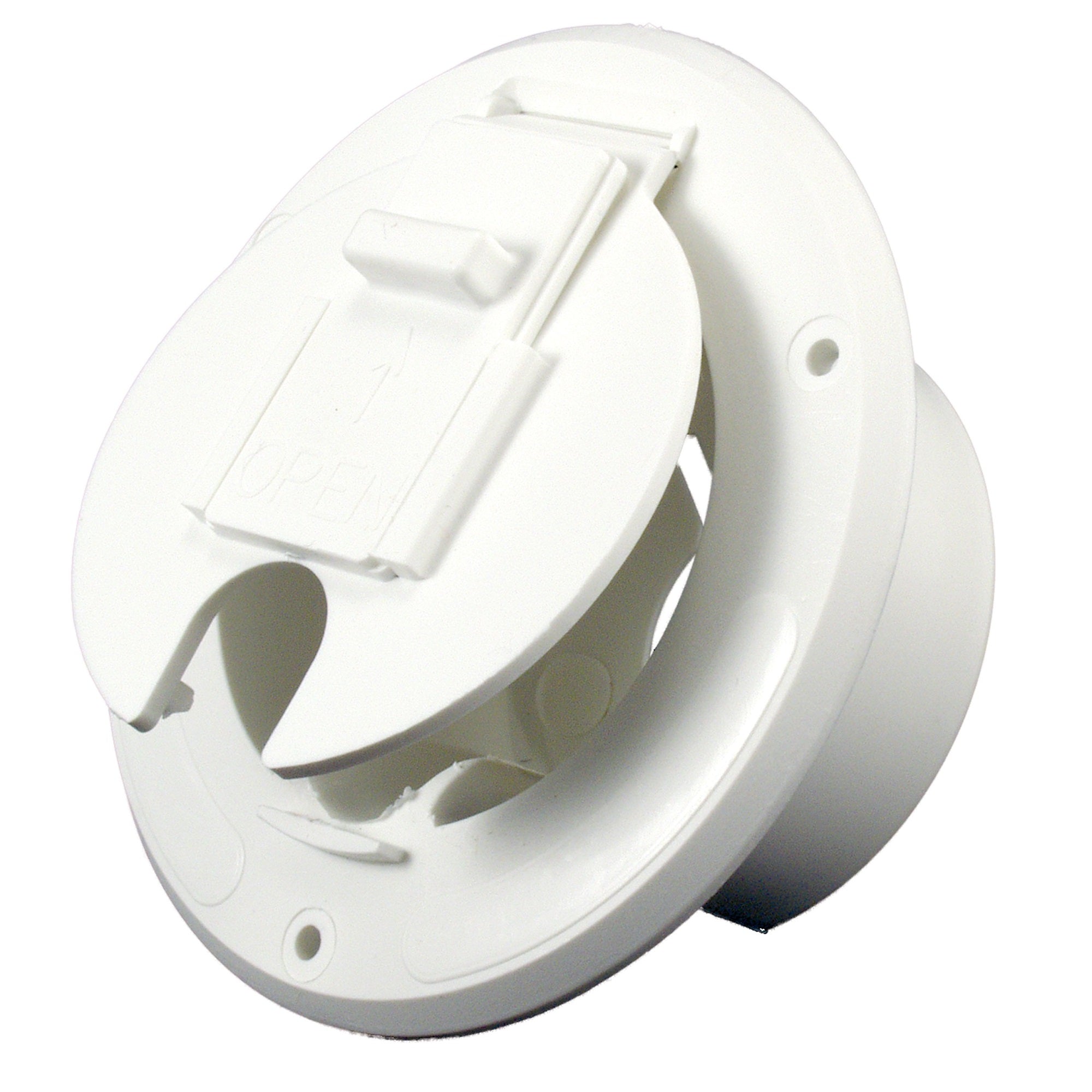 Jr Products S-23-10-A White 30 Amp Round Electric Cable Hatch