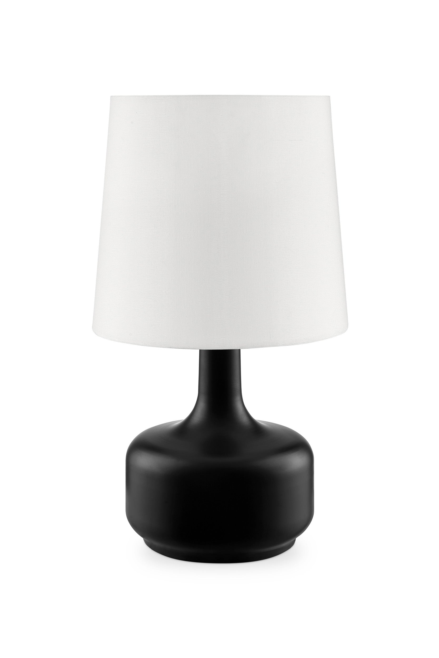 17.25 Tall Cheru Modern Mid-Century Touch On Table Lamp, Powder Black