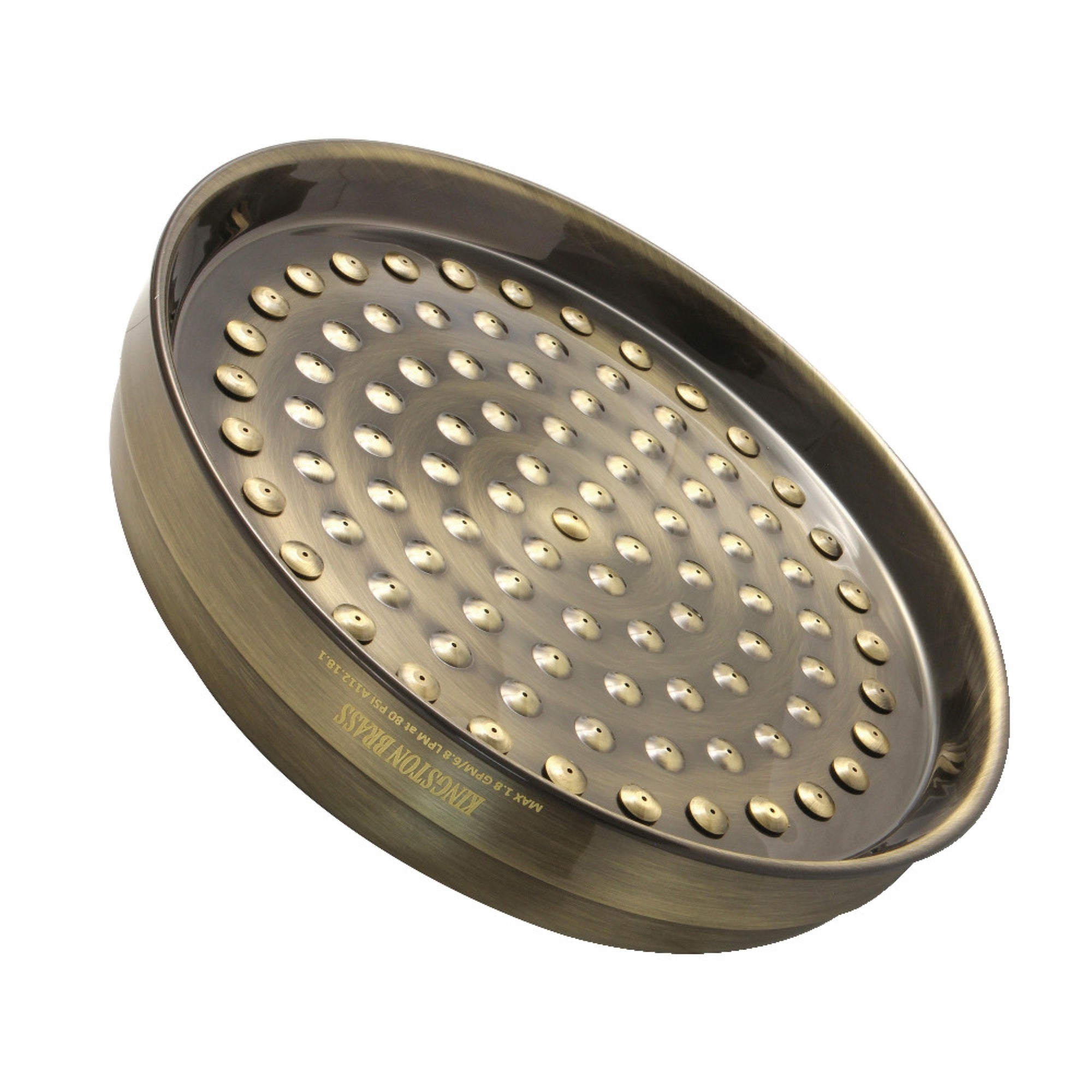 Kingston Brass K124A3 Victorian 8-Inch Raindrop Showerhead With 91 Water Channels, Antique Brass