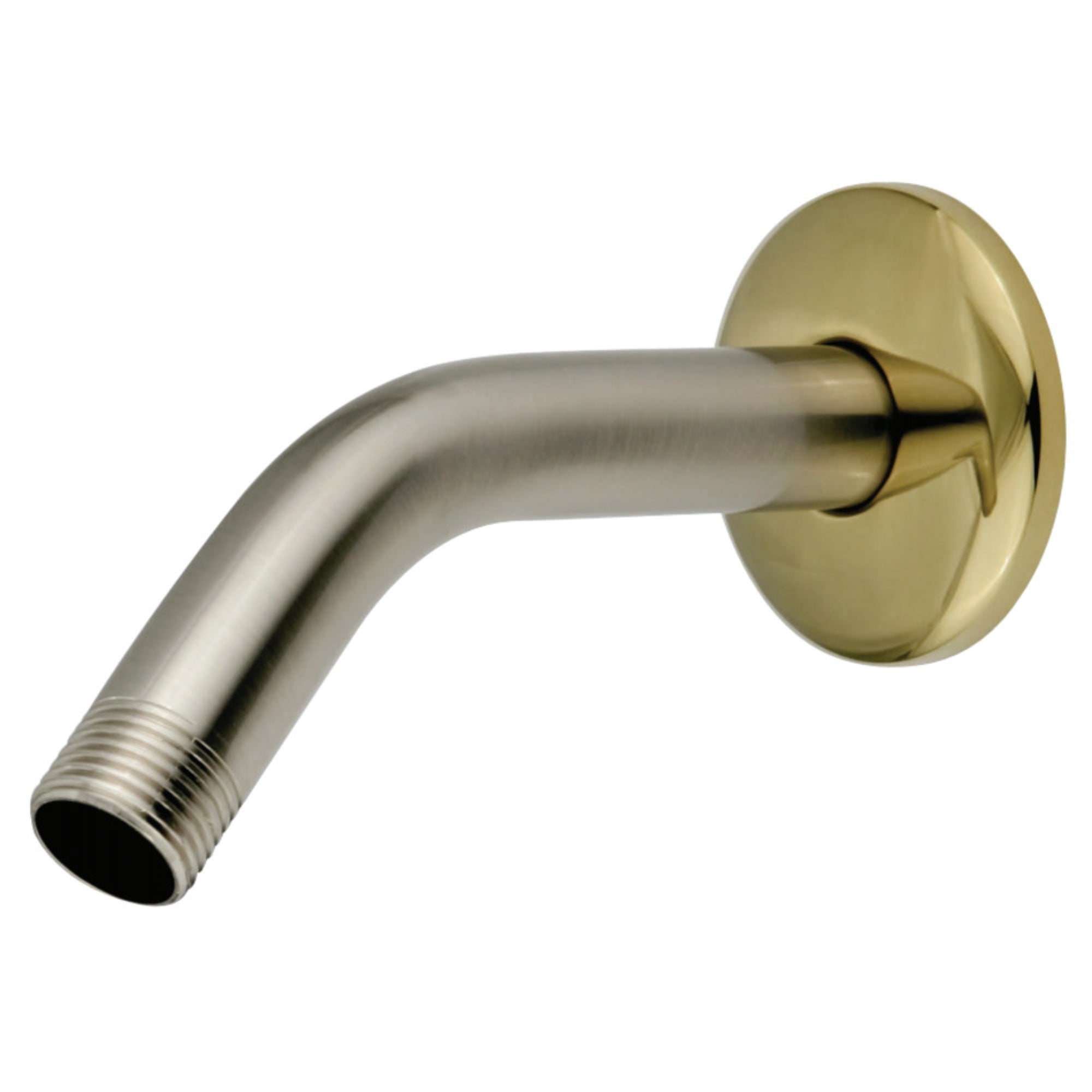 Kingston Brass K150K9 Trimscape 6 Shower Arm With Flange, Brushed Nickel/Polished Brass