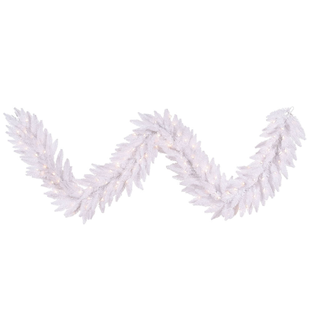 Vickerman 9'x14″ White Garland DL LED 100WmWt 250T - K160315LED