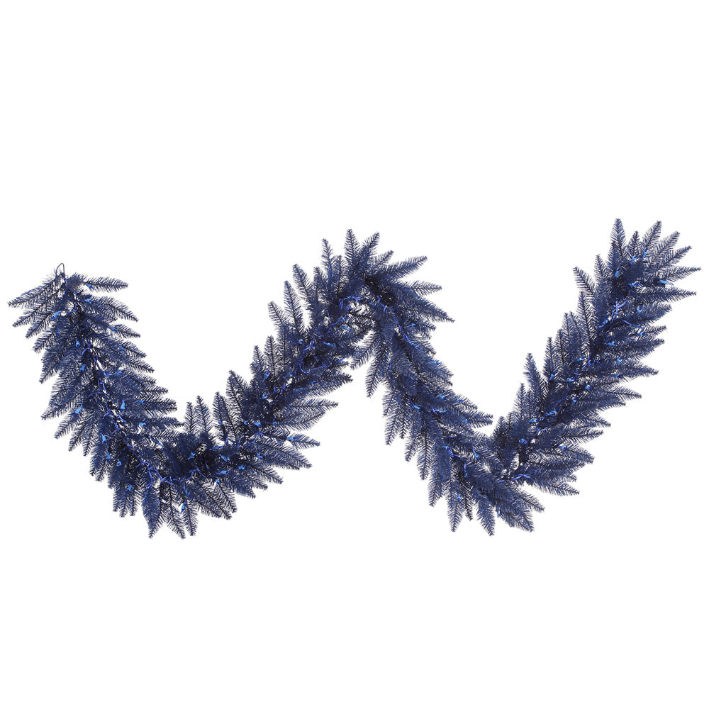 Vickerman 9'x14″ Navy Blue Fir Garland 250T - K160714