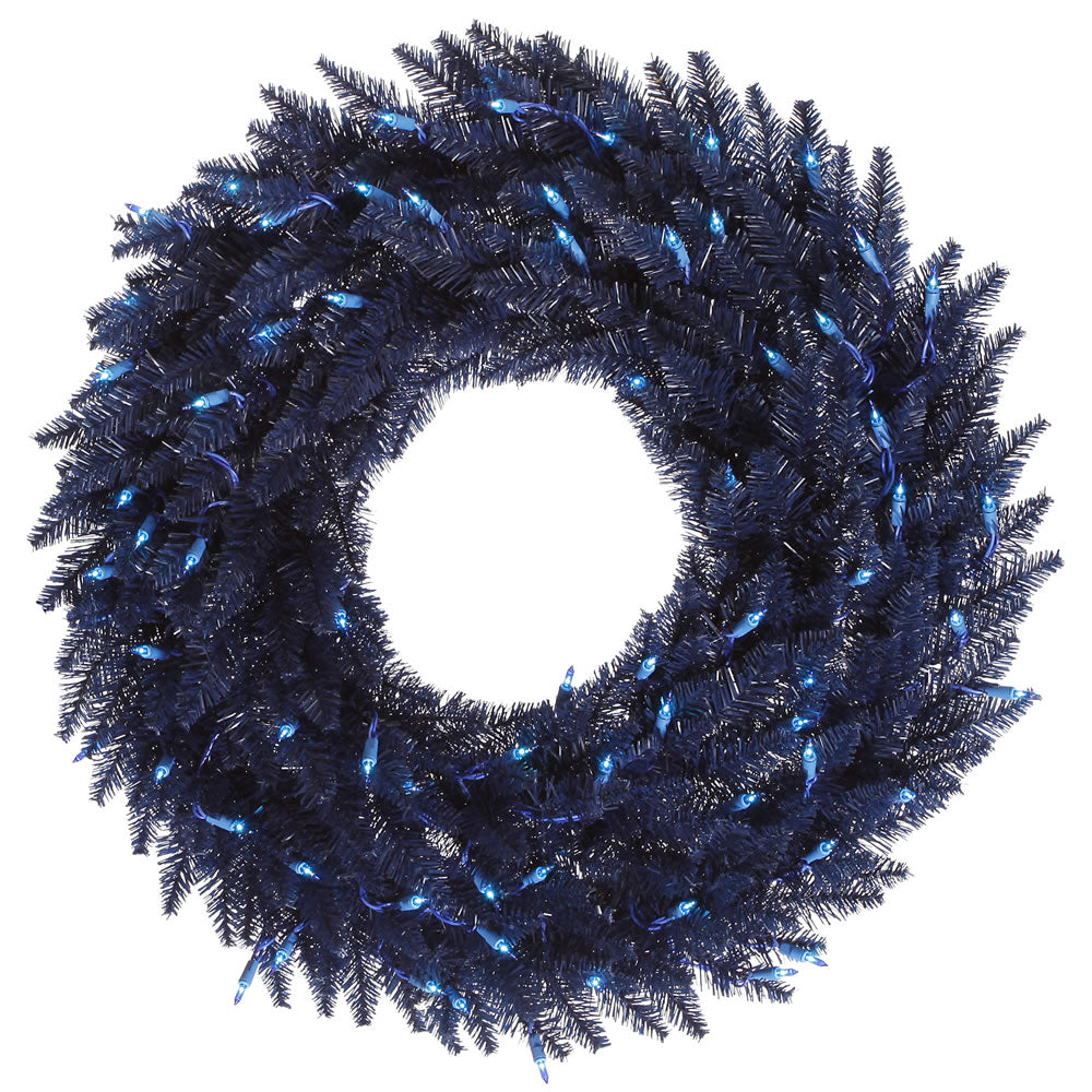 Vickerman 36″ Navy Blue Fir Wreath DL 100BL 320T - K160737