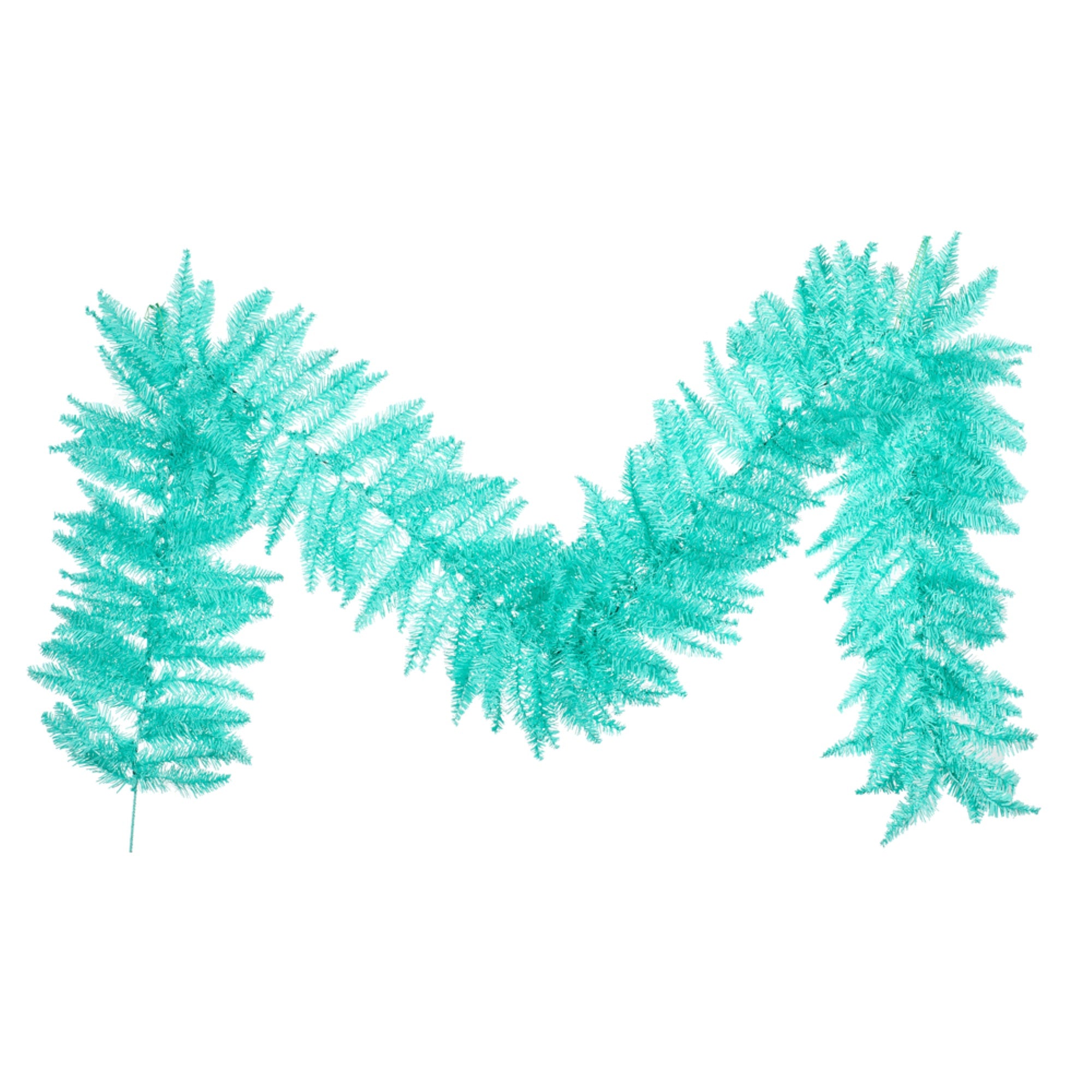 9'x14” Aqua Fir Garland 250T