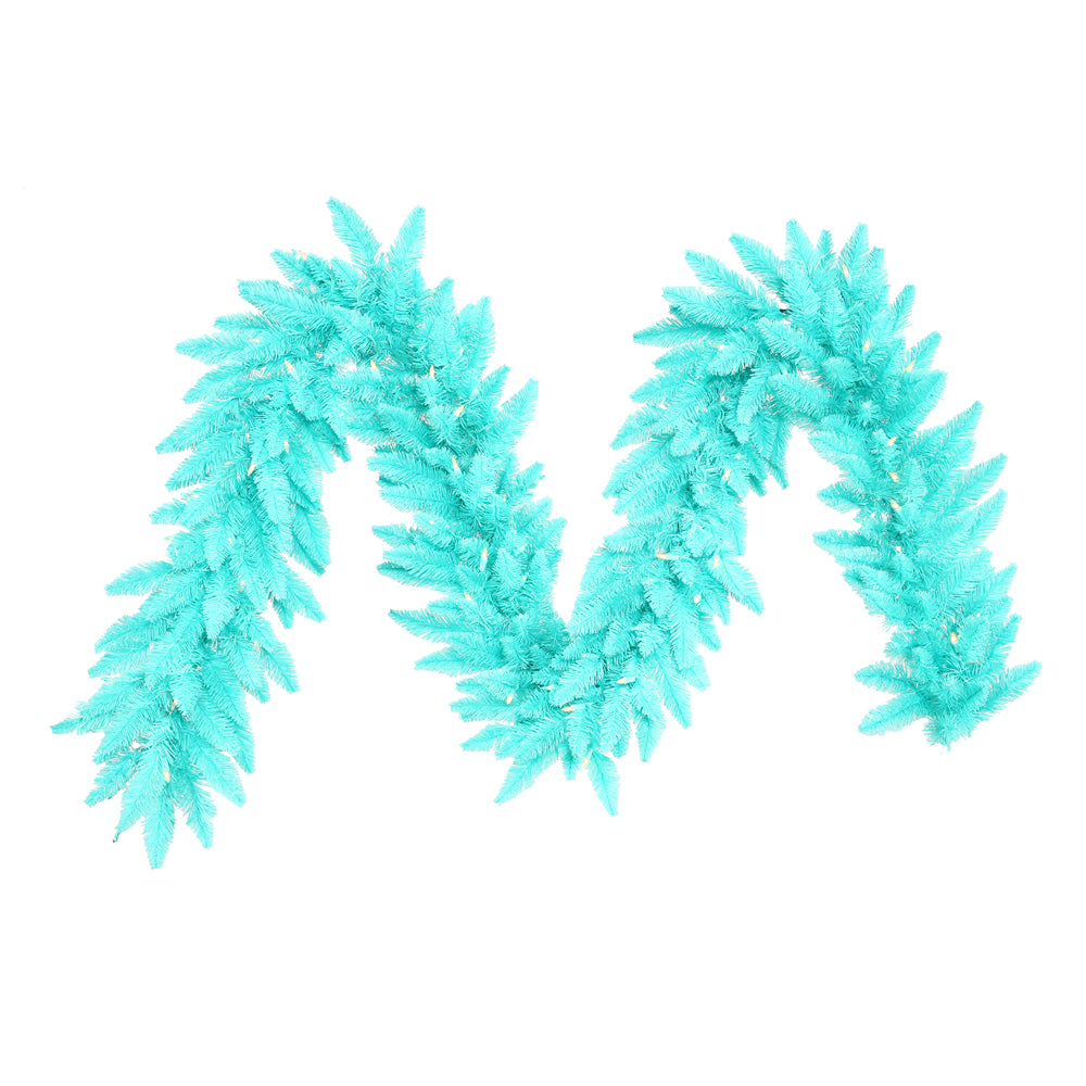 Vickerman 9'x14″ Aqua Fir Garland DL LED 100Aq 250 - K161015LED