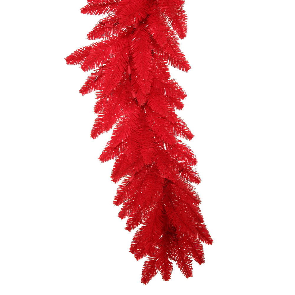 Vickerman 9'x14″ Red Fir Garland DL LED 100Rd 250T - K161415LED