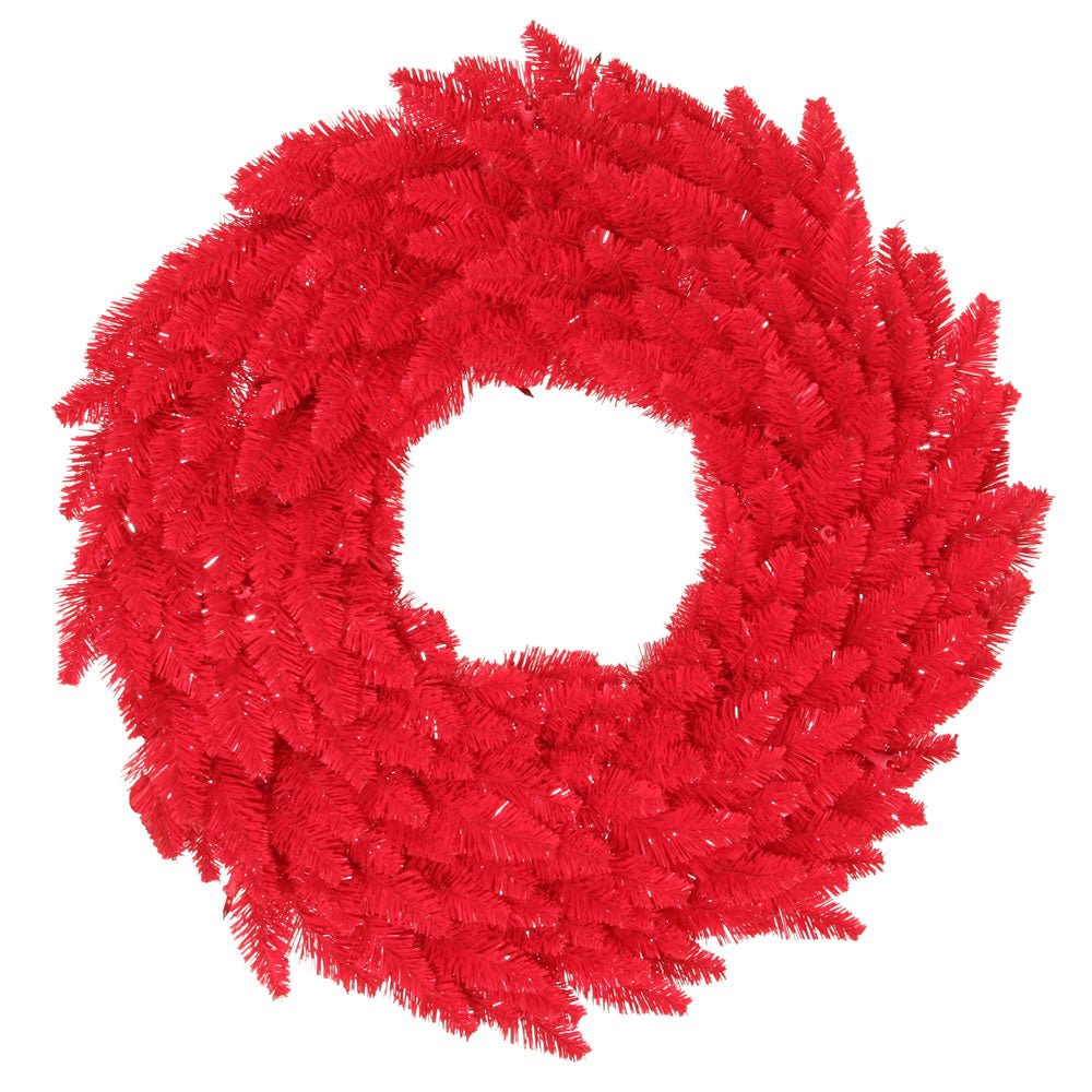 Vickerman 30″ Red Fir Wreath DuraL LED 100Rd 260T - K161431LED