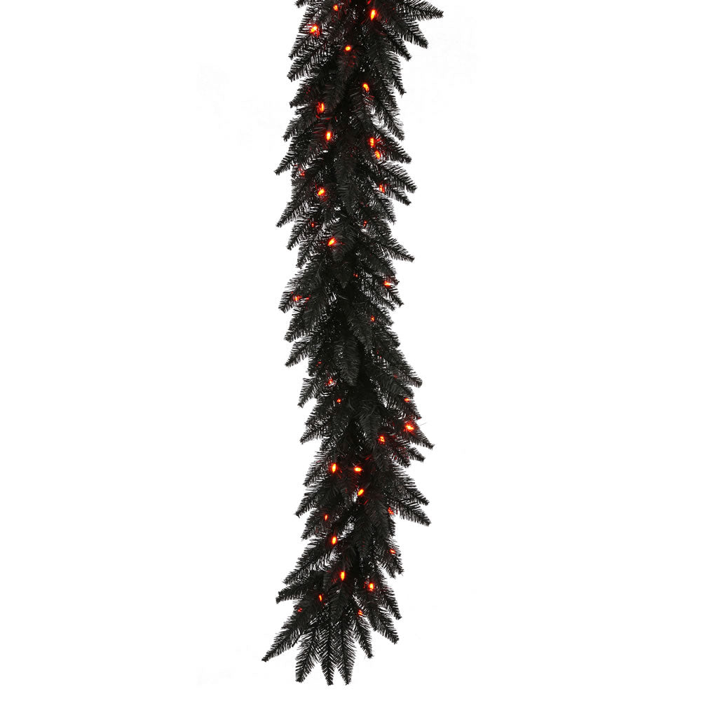 Vickerman 9'x14″ Black Garland DL LED 100Org 250T - K162115LED