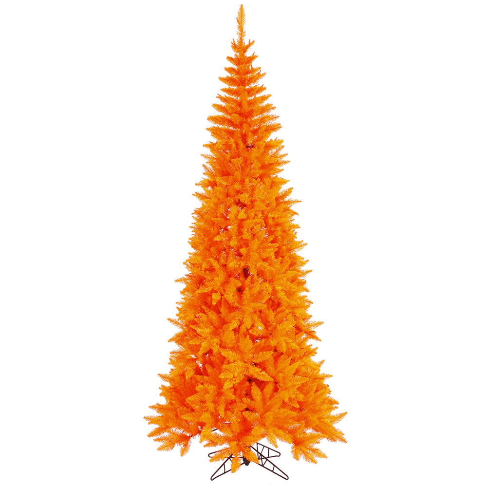 Vickerman 4.5'x24″ Orange Slim Fir Tree 400T - K162245