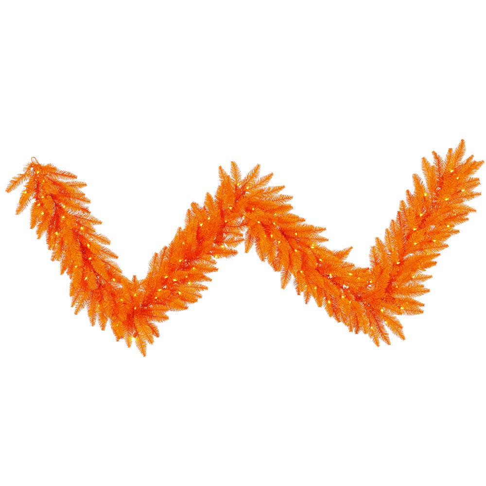 Vickerman 9'x14″ Orange Garland DL LED 100Org 250T - K162415LED