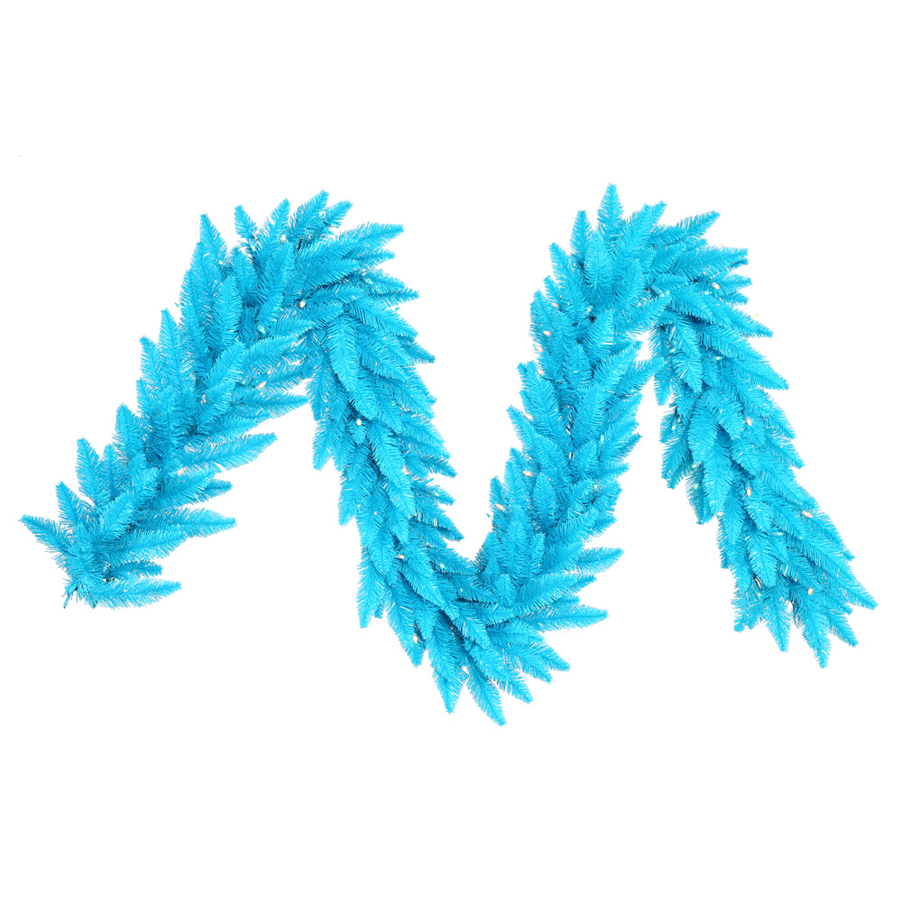 Vickerman 9'x14″ Sky Blue Garland DuraL 100BL 250T - K164315