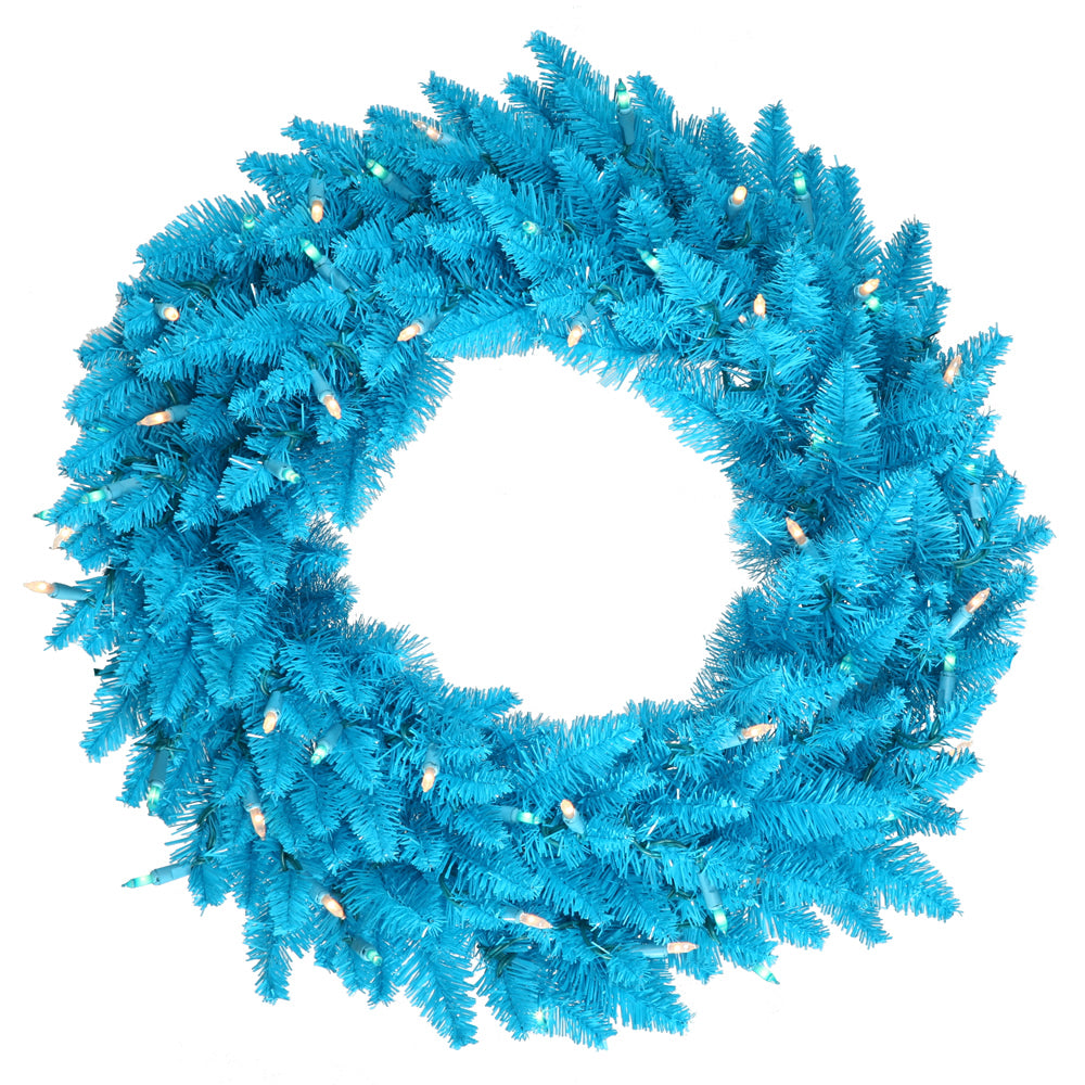 Vickerman 30″ Sky Blue Fir Wreath 260T - K164330