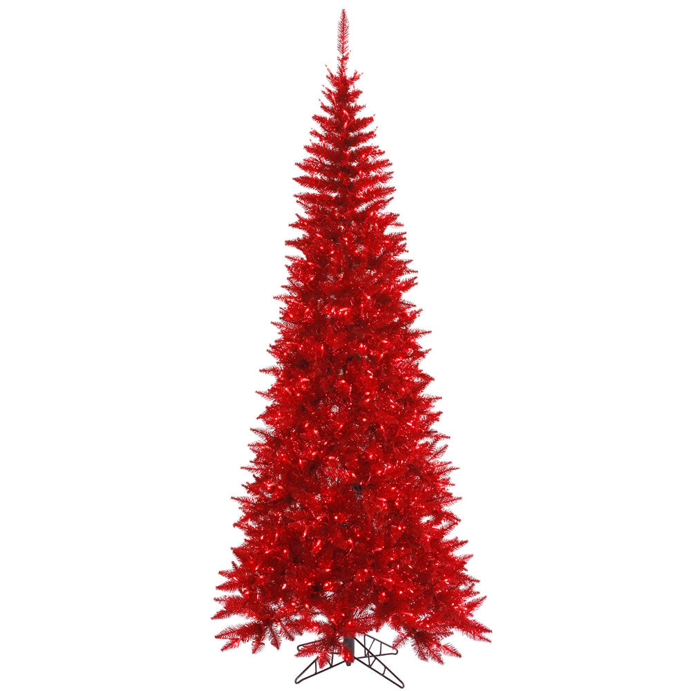 Vickerman 6.5'x34″ Tinsel Red Slim DL LED 400Red - K165066LED