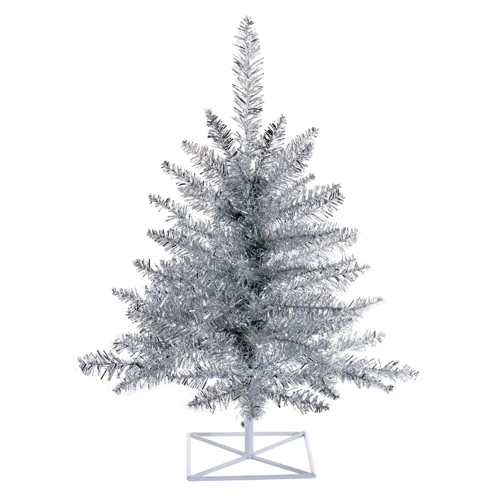 2' x 20″ Tinsel Silver Fir Tree 84Tips