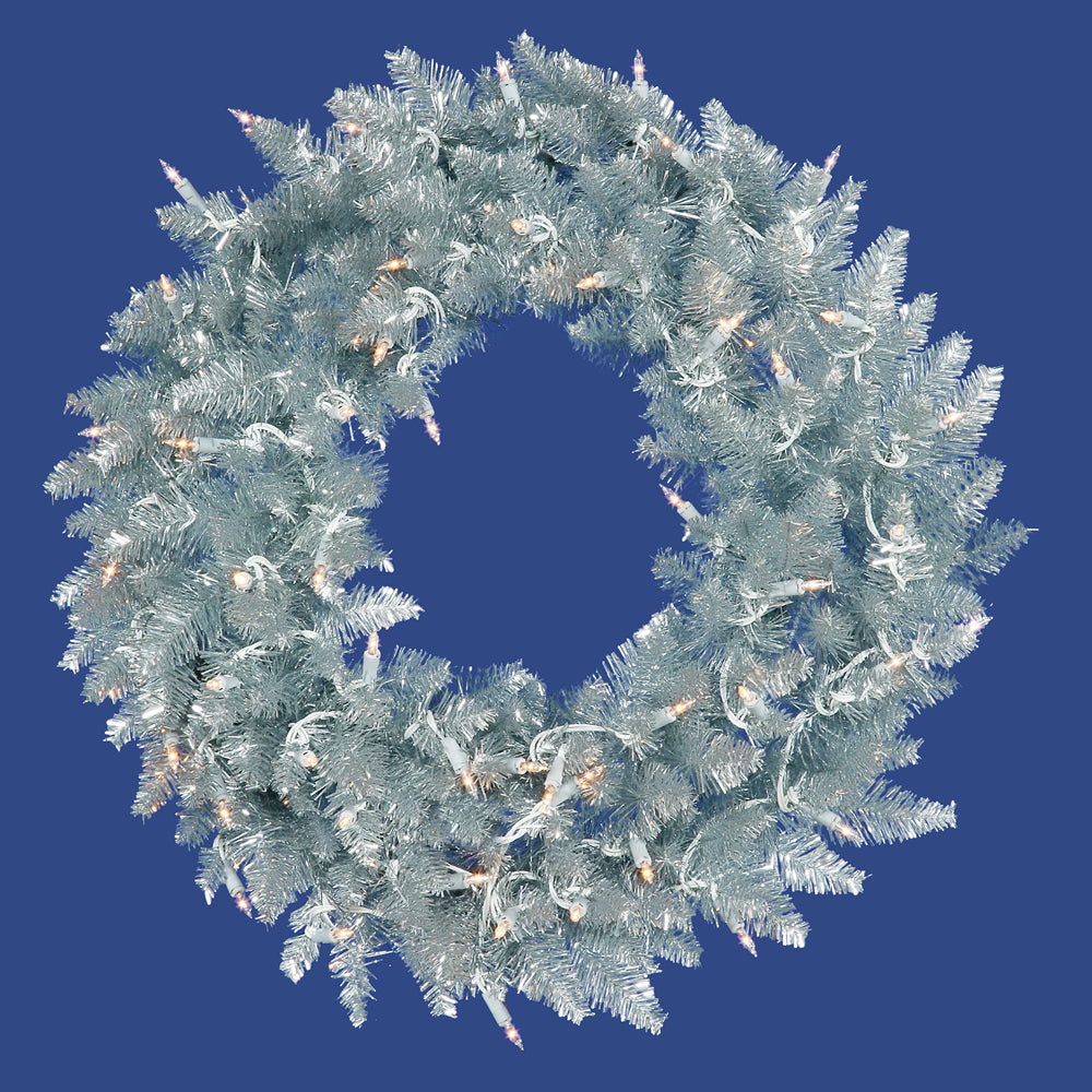 Vickerman 24″ Silver Fir Wreath 210T - K166924