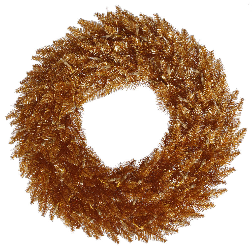 Vickerman 24″ Copper Fir Wreath 210T - K167224