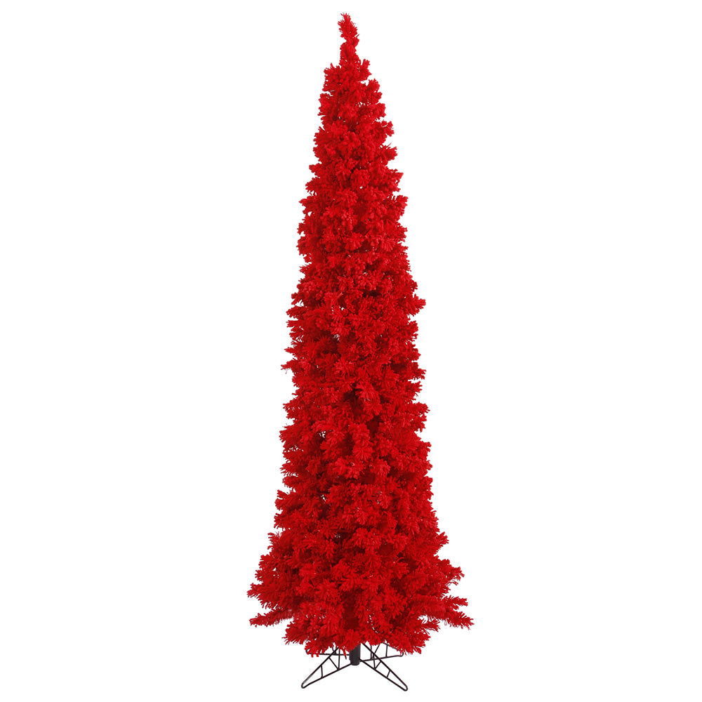 Vickerman 4.5'x24″ Flocked Red Fir Tree 360T - K168047