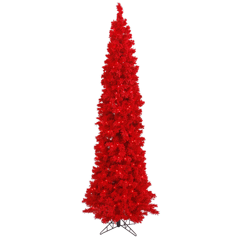 Vickerman 7.5'x35″ Flk Red Pencil DuraLit LED300Rd - K168076LED