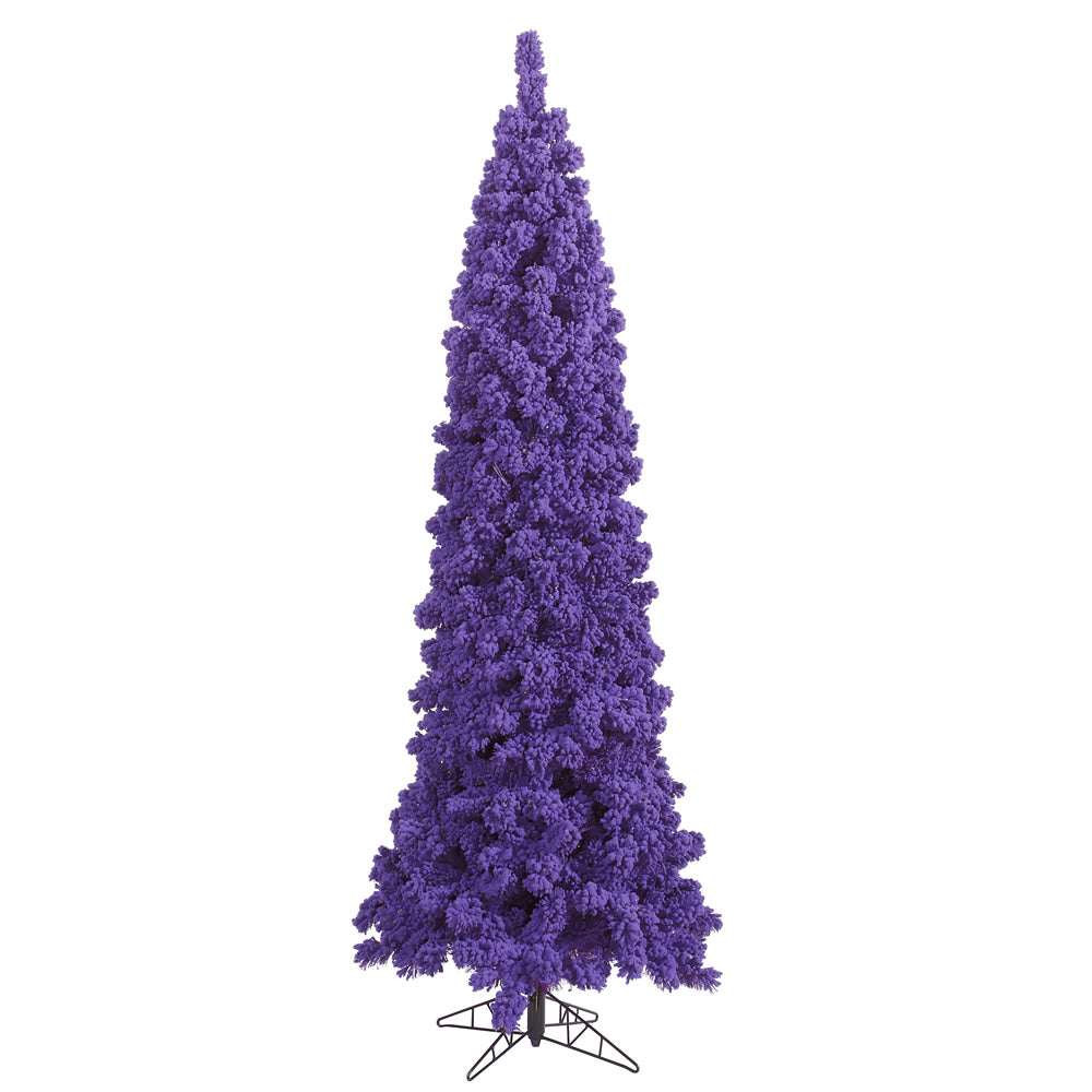 Vickerman 5.5'x22″ Flocked Purple Pencil 375T - K168355