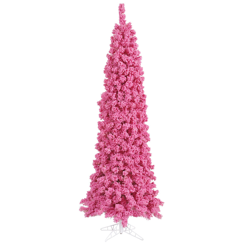 Vickerman 6.5'x27″ Flocked Pink Pencil Fir 555T - K168765