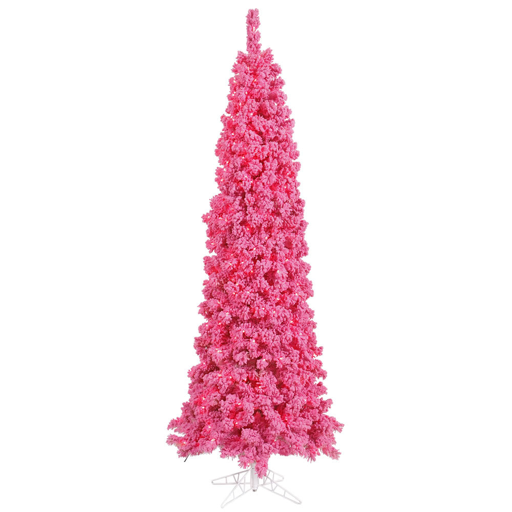 Vickerman 9'x48″ Flocked Pink Fir DuraL LED 650Pk - K168783LED
