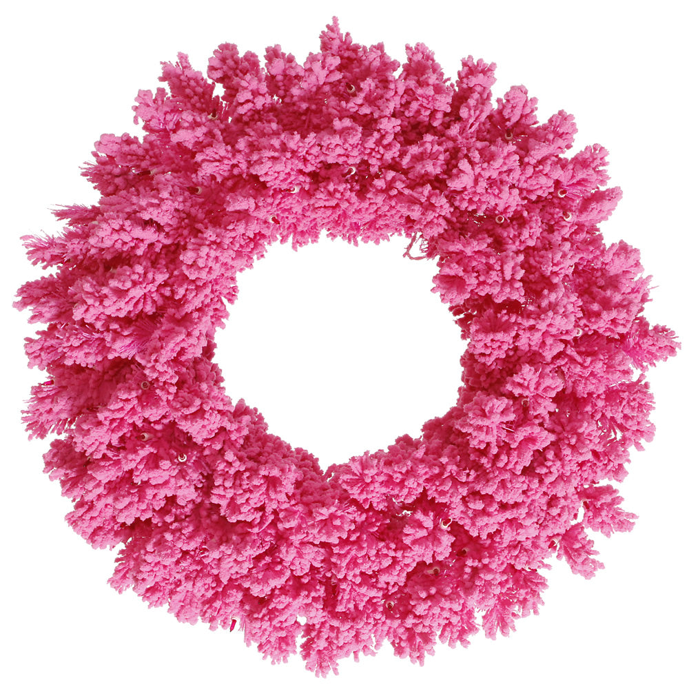 Vickerman 30″ Flocked Pink Fir Wreath 180T - K168830