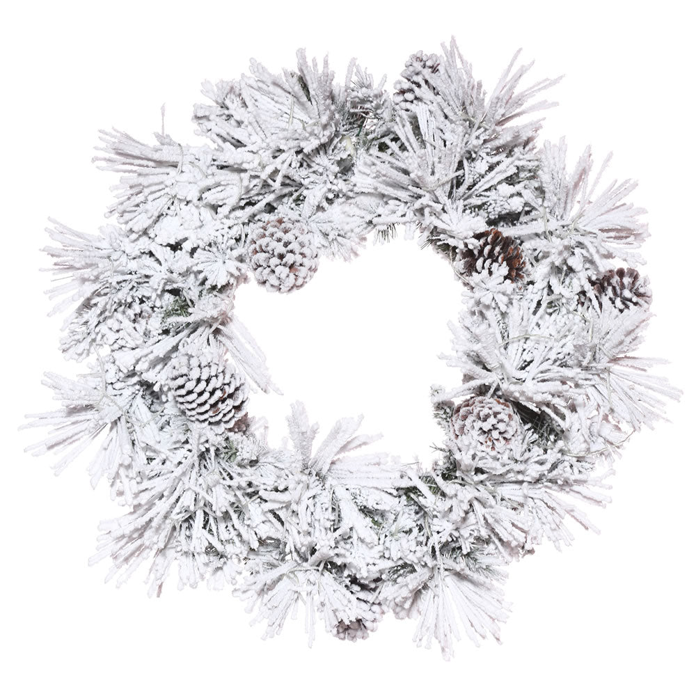 Vickerman 48” Flocked Atka Pine Wreath 224T - K171247