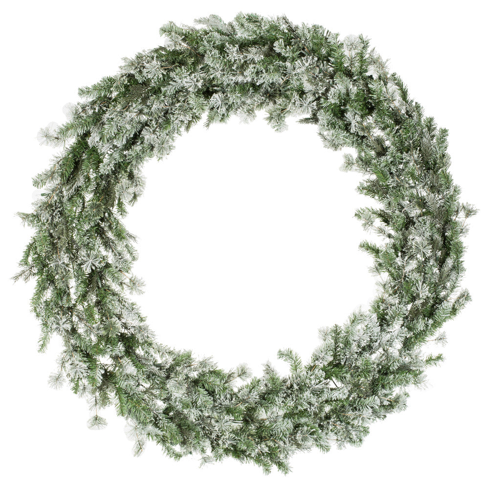 Vickerman 60” Flocked Kiana Wreath Dura-Lit 200WW - K173561LED