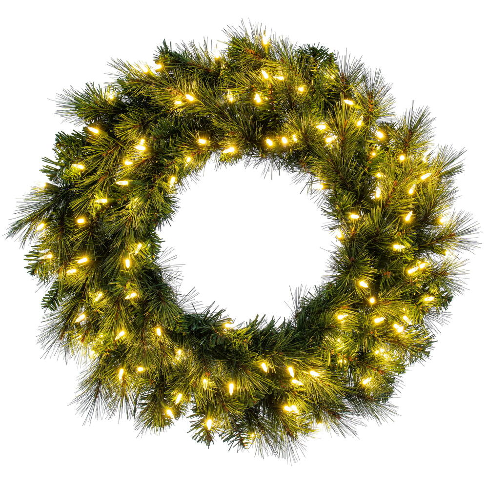 36” Brighton Pine Wreath Dura-Lit 50WW