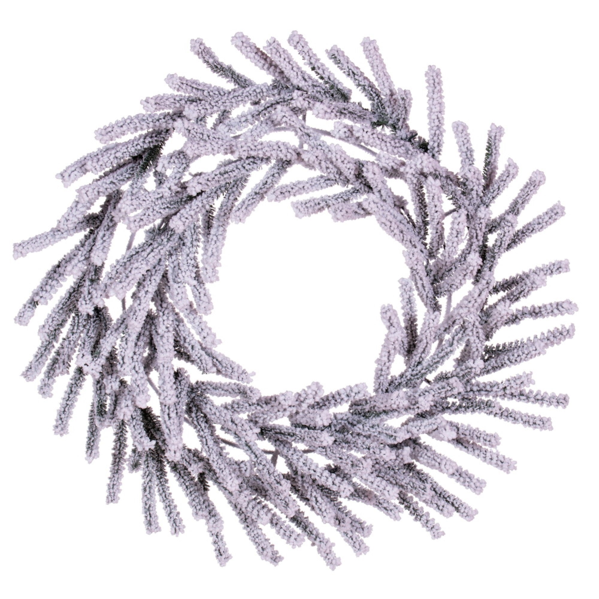 Vickerman 30” Flocked Pistol Unlit Pine Wreath.