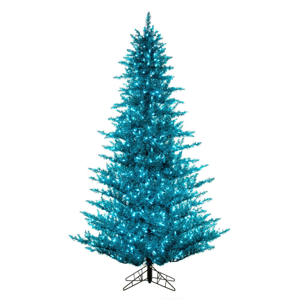 6.5' x 46” Aqua Tinsel Fir DuraLit 600WW
