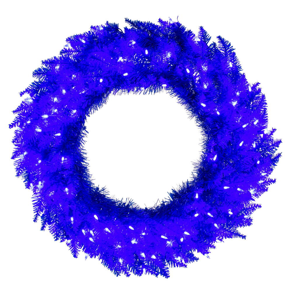 24” Blue Fir Wreath DuraLit 50WW