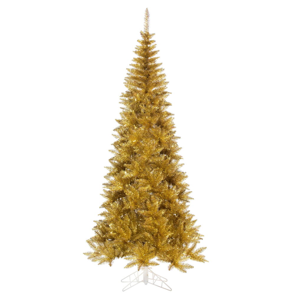 6.5' x 34” Gold Slim Fir Tree 948Tips