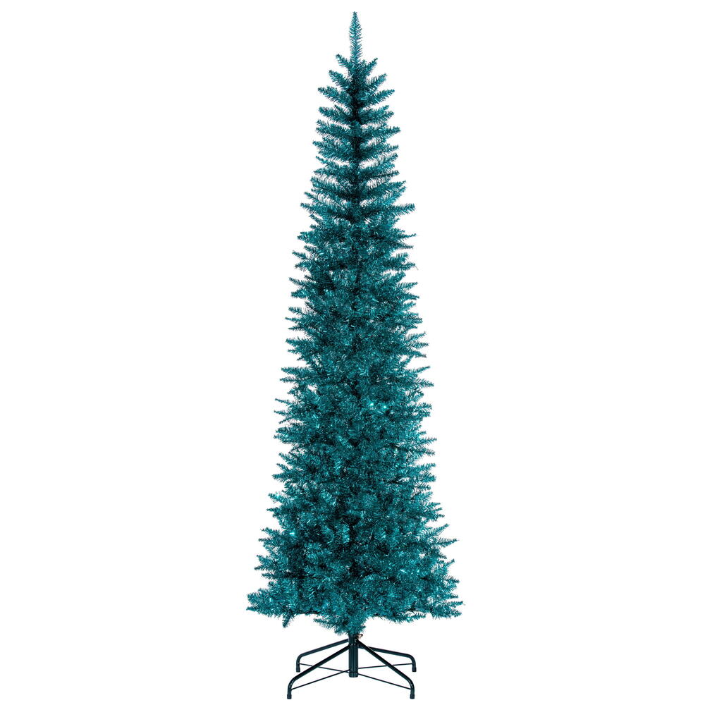 6.5' x 28” Aqua Tinsel Pencil 712Tips