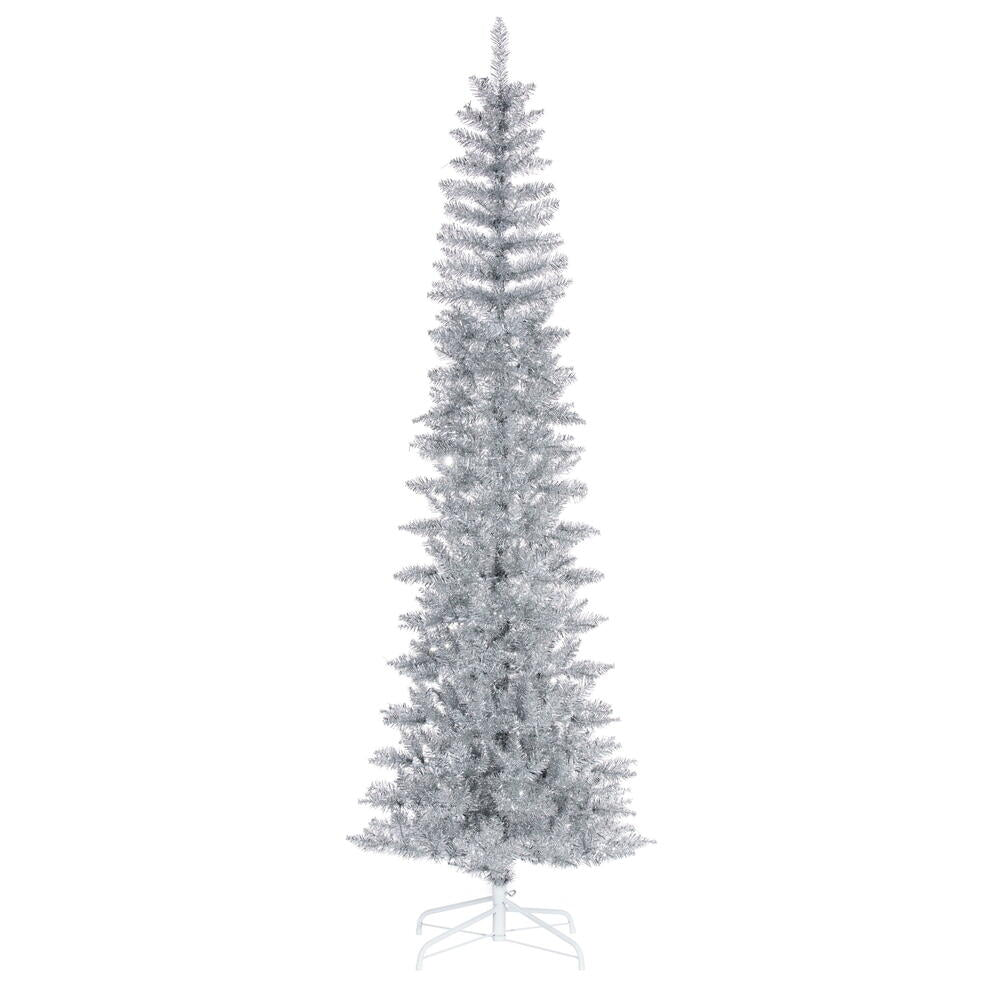 8.5' x 38” Silver Tinsel Pencil 1363Tips