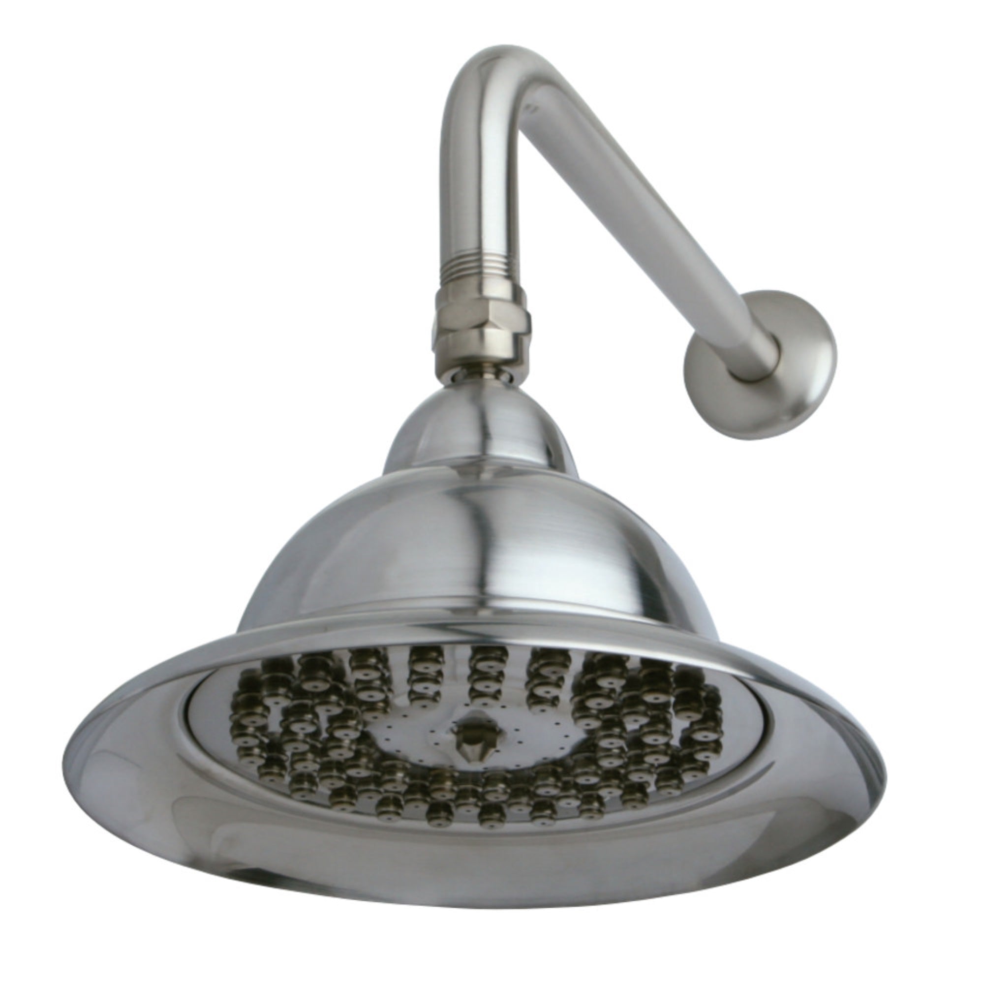 Kingston Brass K306C8Ck Vintage 6 Dia. Bell Shape Brs Shower Head With 12Shower Arm Combo, Brushed Nickel