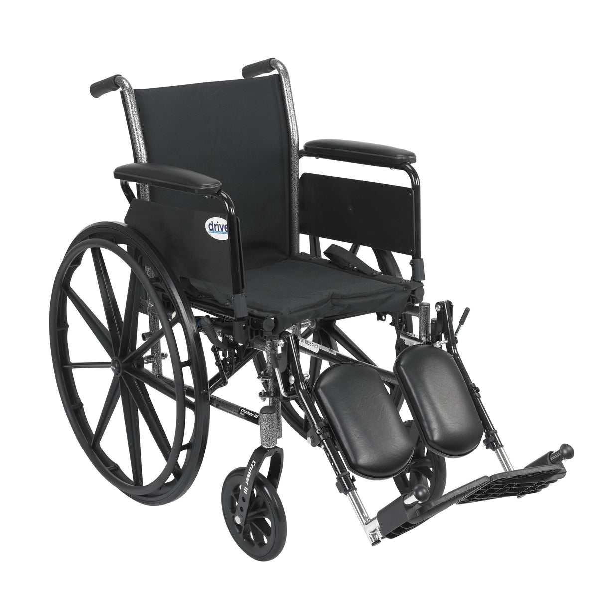 Cruiser Iii Light Weight Wheelchair With Flip Back Removable Arms, Full Arms, Elevating Leg Rests, 16 Seat