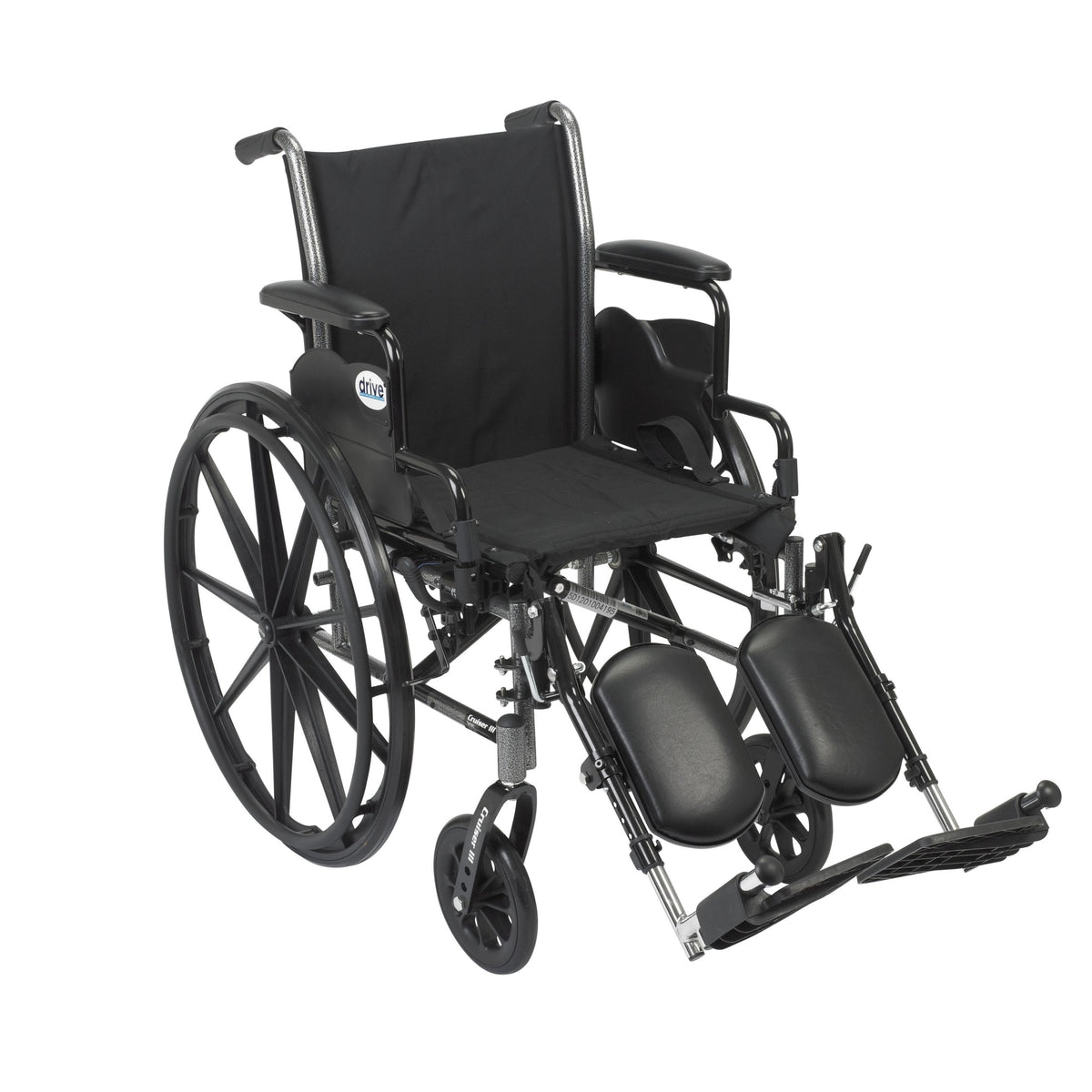 Cruiser Iii Light Weight Wheelchair With Flip Back Removable Arms, Desk Arms, Elevating Leg Rests, 18 Seat