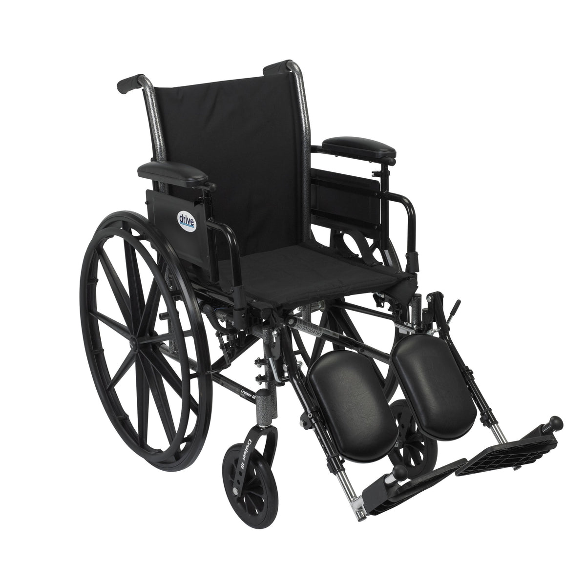 Cruiser Iii Light Weight Wheelchair With Flip Back Removable Arms, Adjustable Height Desk Arms, Elevating Leg Rests, 20
