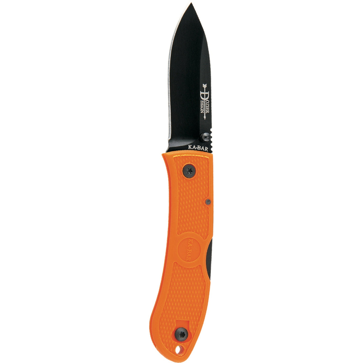 4062Bo - Ka-Bar Dozier Folding Hunter Blaze Orange Black Clip, Str