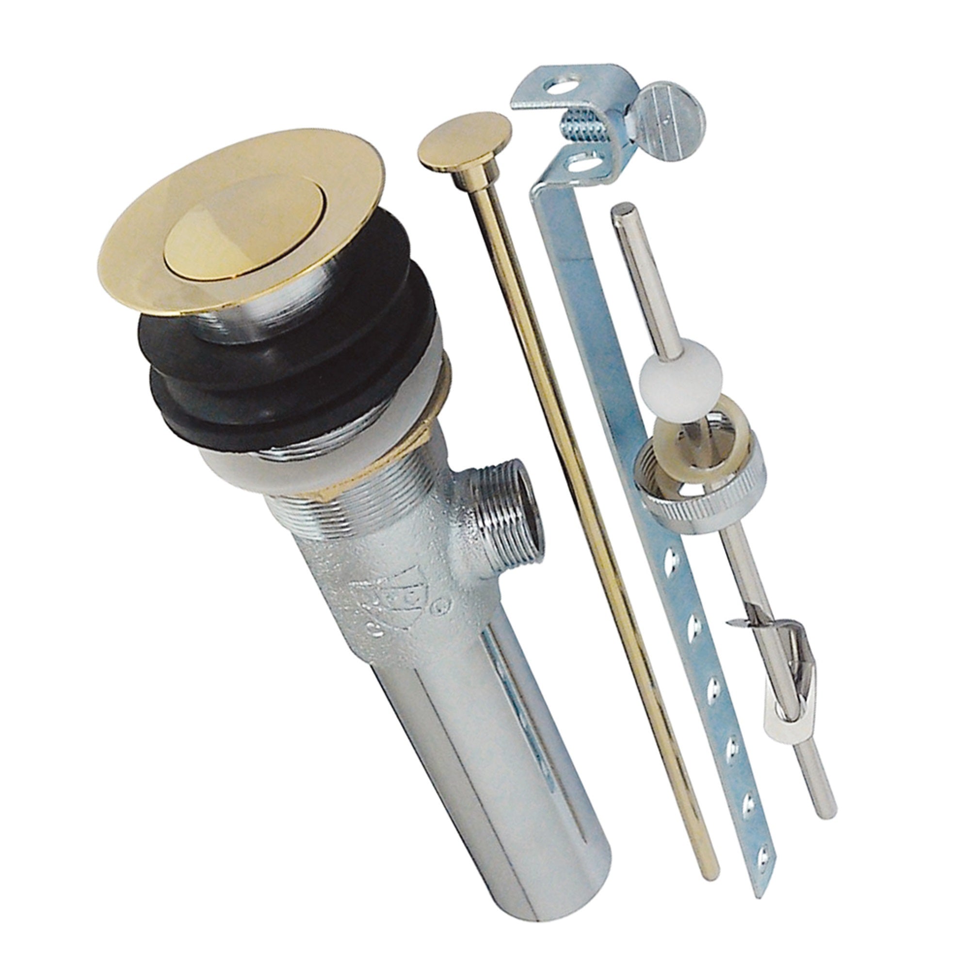 Kingston Brass Kb1002 Brass Pop-Up Drain With Overflow Hole, 22 Gauge, Polished Brass