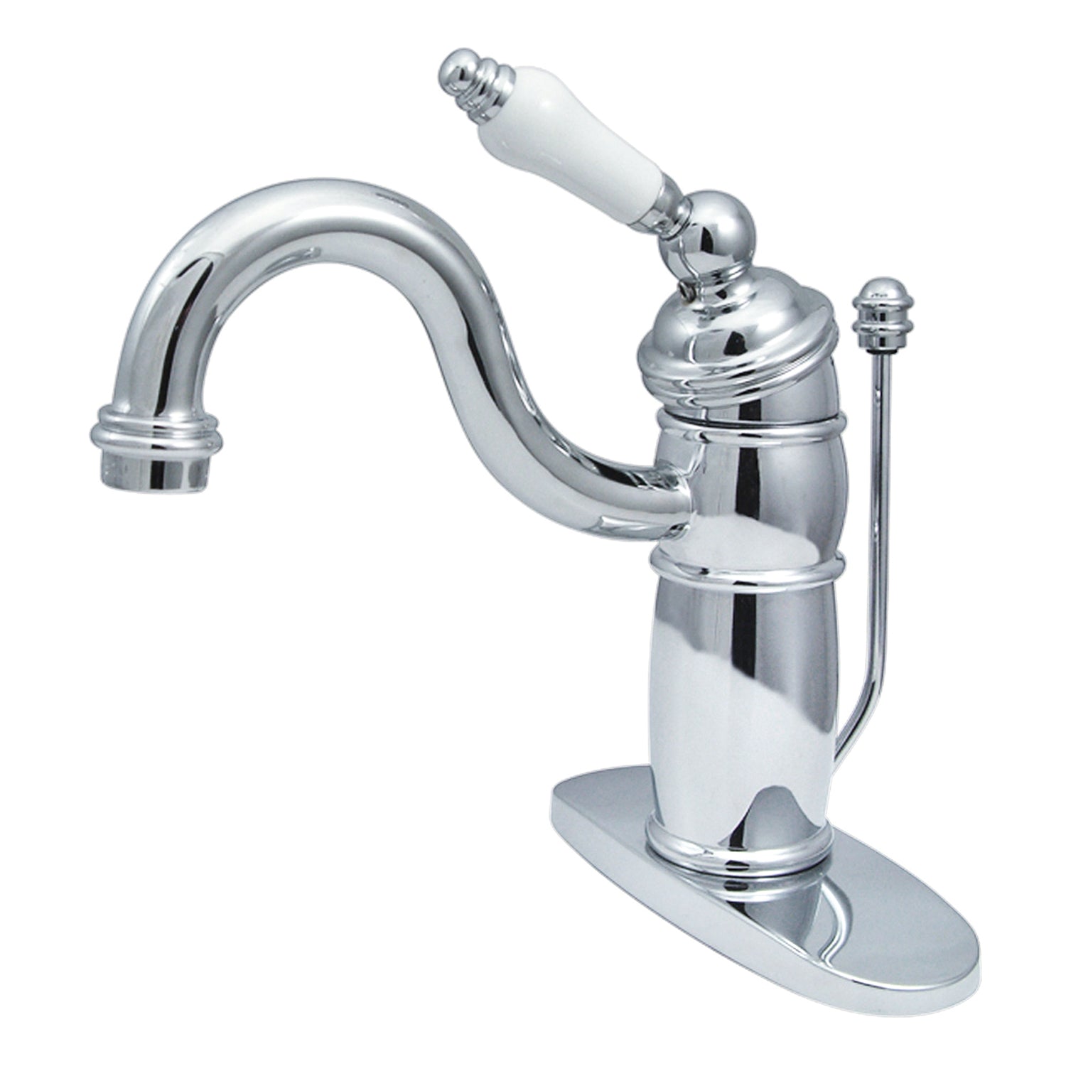 Kingston Brass Kb1401Pl Victorian Mono Block Bathroom Faucet, Polished Chrome