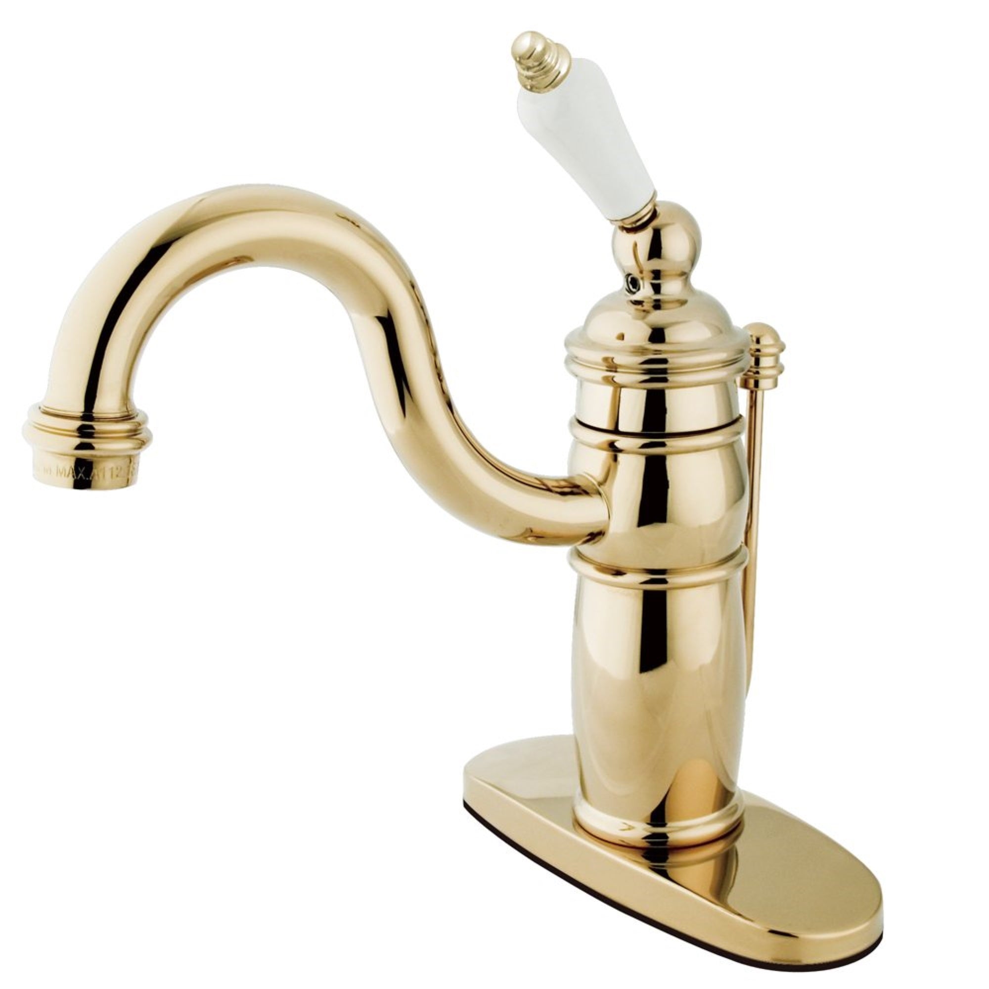 Kingston Brass Kb1402Pl Victorian Mono Block Bathroom Faucet, Polished Brass