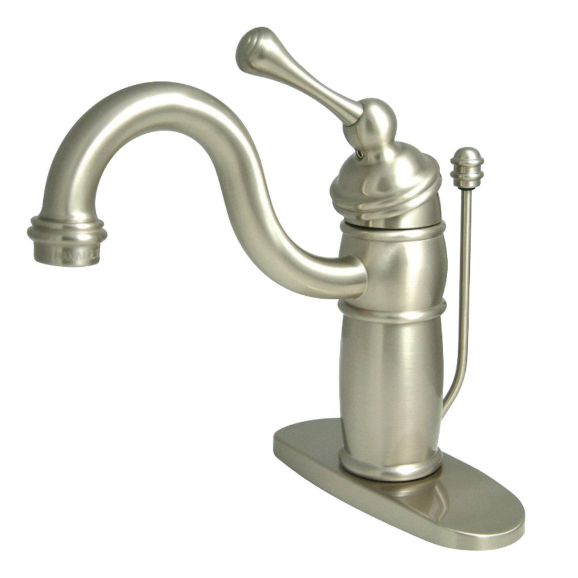Kingston Brass Kb1408Bl Victorian Mono Block Bathroom Faucet, Brushed Nickel