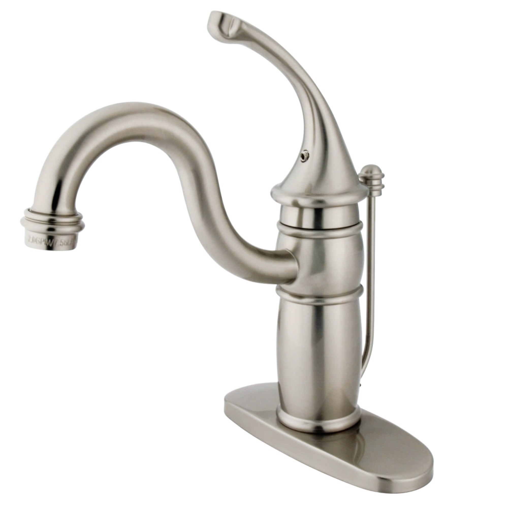 Kingston Brass Kb1408Gl Single-Handle 4 In. Centerset Bathroom Faucet, Brushed Nickel
