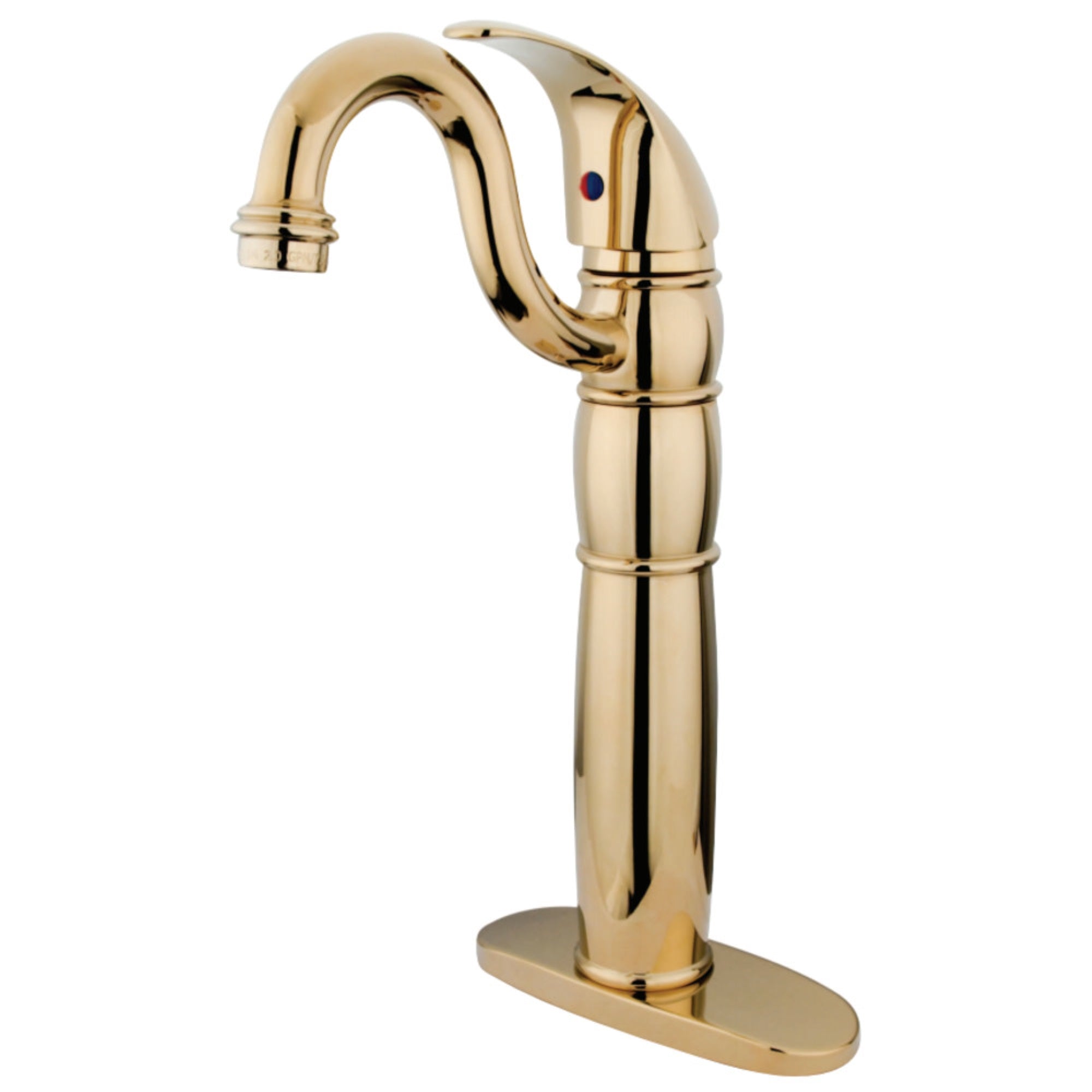Kingston Brass Kb1422Ll Vessel Sink Faucet, Polished Brass