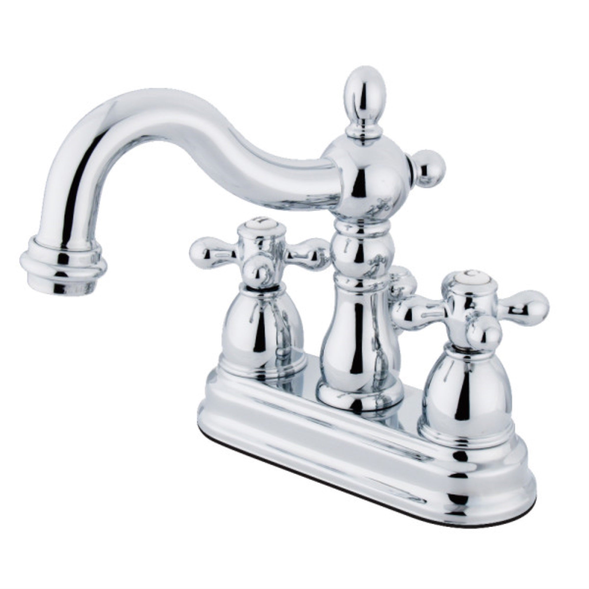 Kingston Brass Kb1601Ax Heritage 4 In. Centerset Bathroom Faucet, Polished Chrome